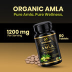 MYOLABZ Organic Amla Supplement Tablets – 1200 mg Per Serving – USDA Certified Organic – Strengthens Immunity, Supports Metabolism & Gut Balance – 60 Tablets