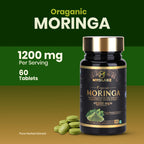 MYOLABZ Organic Moringa Supplement Tablets – 1200 mg Per Serving – USDA Certified Organic – Natural Superfood for Energy, Immunity & Digestion – 60 Tablets