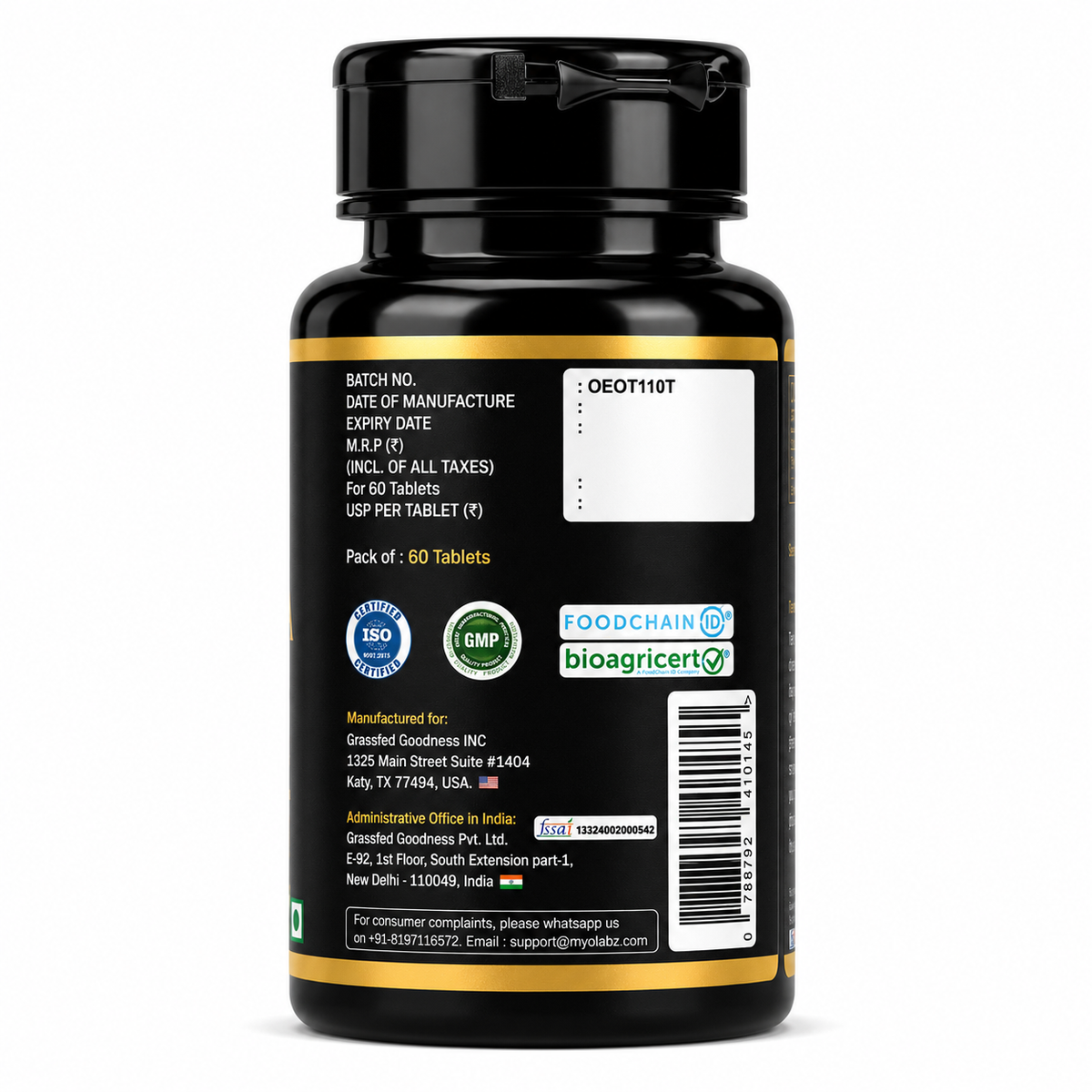 MYOLABZ Organic Amla Supplement Tablets – 1200 mg Per Serving – USDA Certified Organic – Strengthens Immunity, Supports Metabolism & Gut Balance – 60 Tablets