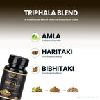 MYOLABZ Organic Triphala Supplement Tablets – 1200 mg Per Serving – USDA Certified Organic – Amalaki, Haritaki & Bibhitaki Herbal Blend for Digestive Wellness & Daily Well-Being – 60 Tablets