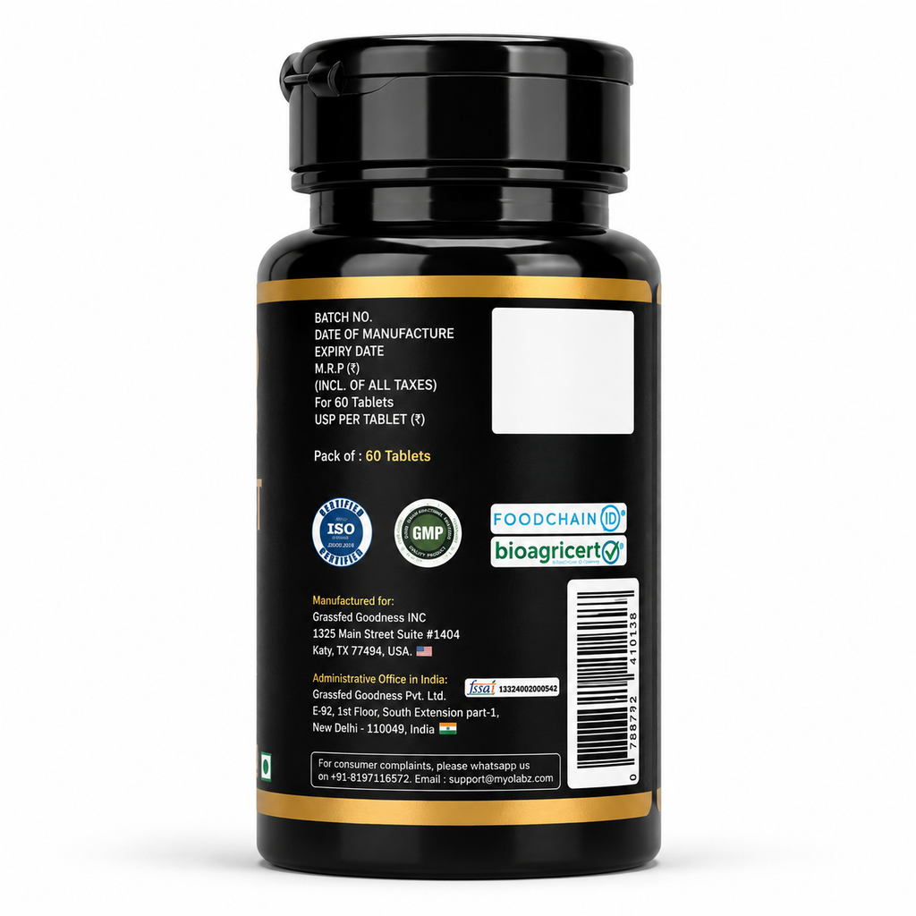 MYOLABZ Organic Beetroot Tablets 1200 mg Per Serving | 60 Tablets