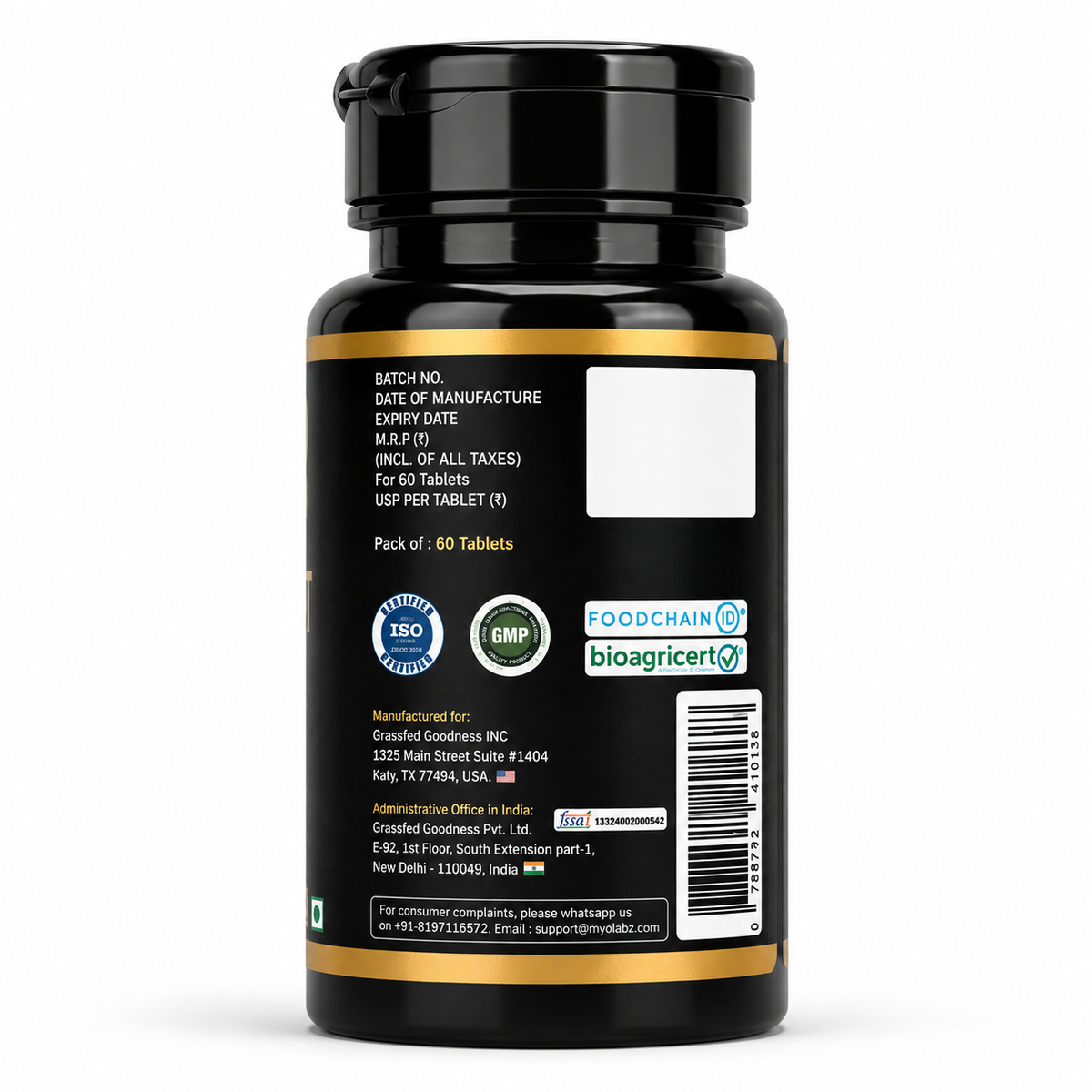 MYOLABZ Organic Beetroot Tablets 1200 mg Per Serving | 60 Tablets