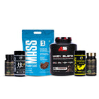 7-PRODUCT BULK WHEY + MASS STACK — A5 Whey Blend 1.8 KG × 2 • B1 Mass Gainer 5 KG × 1 • MYOLABZ Multivitamin 60 Tablets × 1 • MYOLABZ Omega-3 60 Capsules × 1 • MYOLABZ Ashwagandha 60 Tablets × 1 • MYOLABZ Moringa 60 Tablets × 1