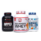 3-PRODUCT ROCK BOTTOM RIPPED PROTEIN — U.S. Farm ISO Ripped Whey 4 LB (Mango Flavour) × 1 • B1 Nutrition Alpha Ripped 2 KG (Mango Flavour) × 1 • Maverick Nutrition Isolate Ripped 2 KG (Chocolate Flavour) × 1