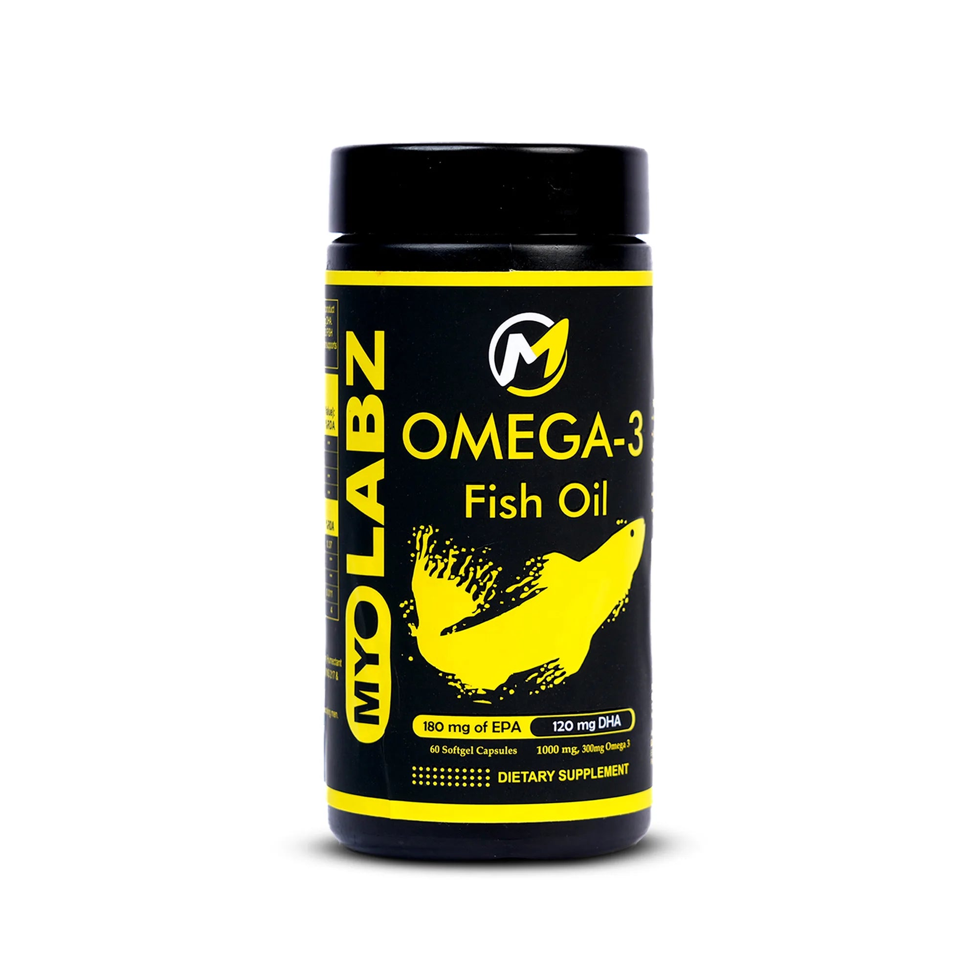 Myolabz Omega-3 Fish Oil Capsules | 1000 mg Fish Oil with EPA & DHA