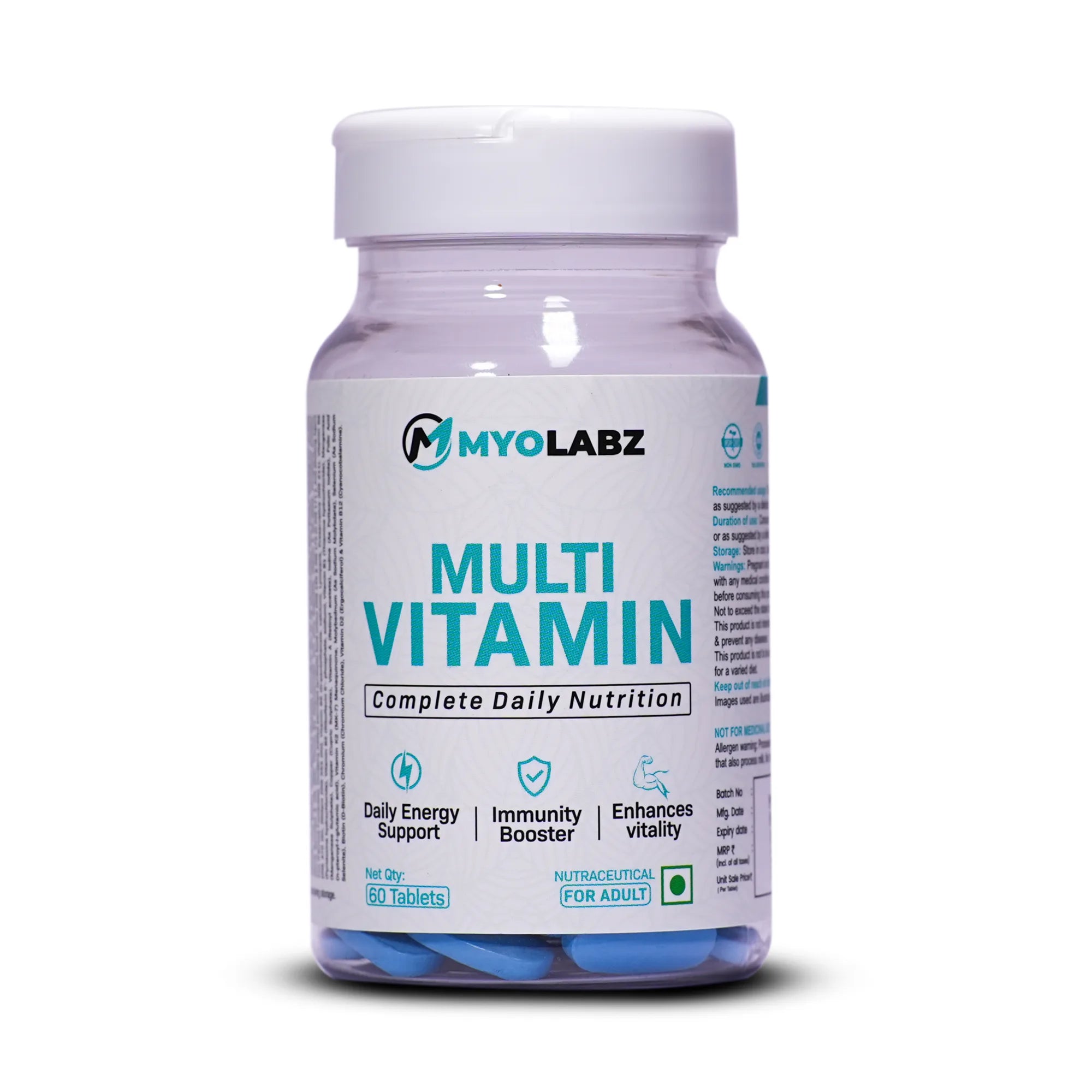 Myolabz Multivitamin Tablets – Complete Daily Nutrition (60 Tablets)
