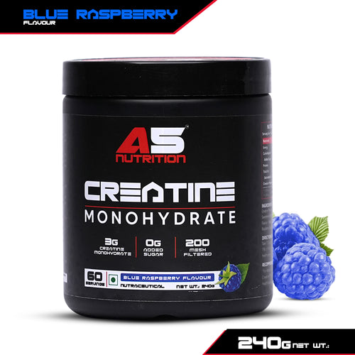 A5 Nutrition Creatine Monohydrate (60 Servings, 240g) | Orange, Watermelon & Blue Raspberry Flavours