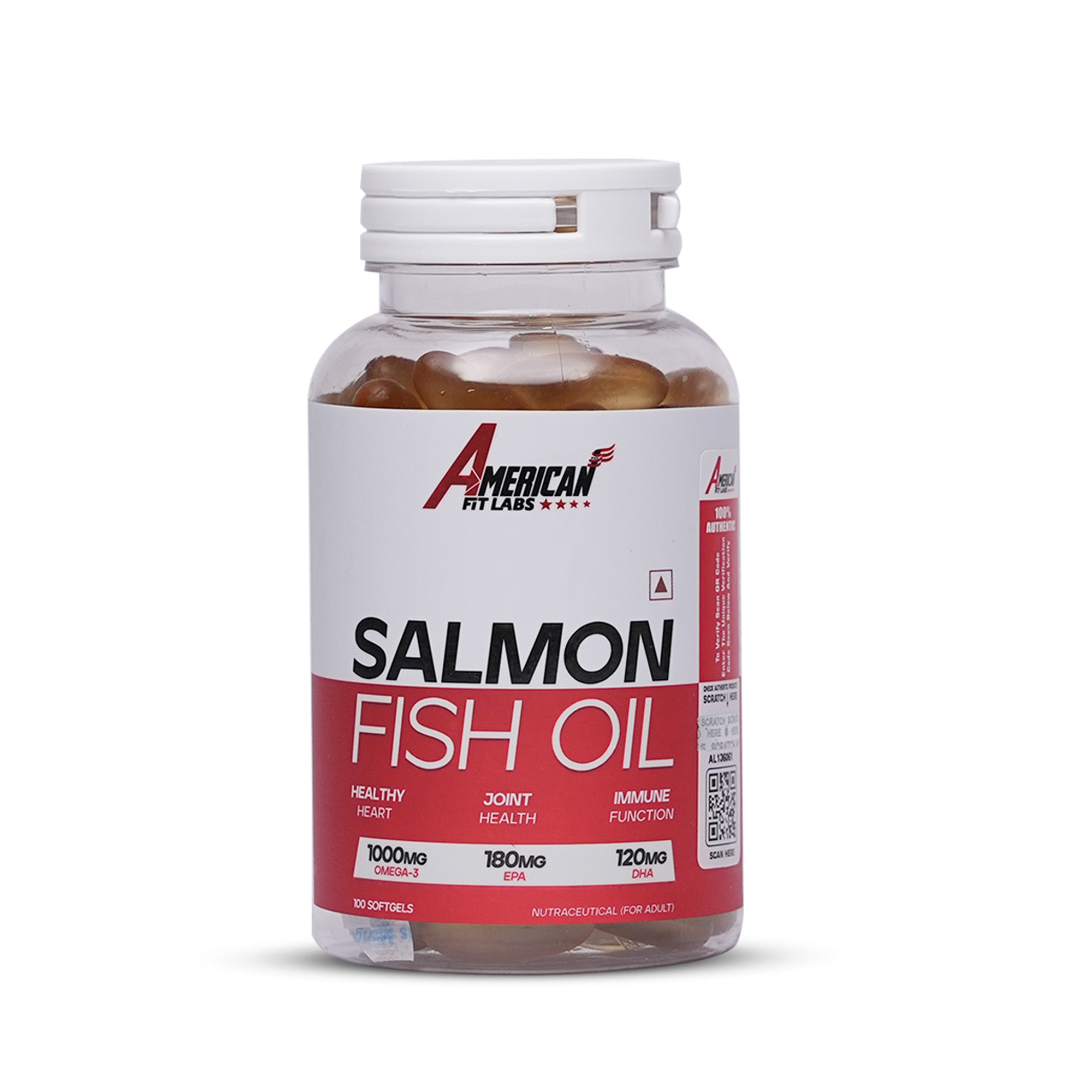 American Fit Labs Salmon Fish Oil 100 Softgels