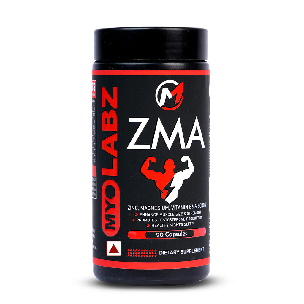 Myolabz ZMA Capsules (90 Capsules) | Zinc, Magnesium, Vitamin B6, D3 and Boron