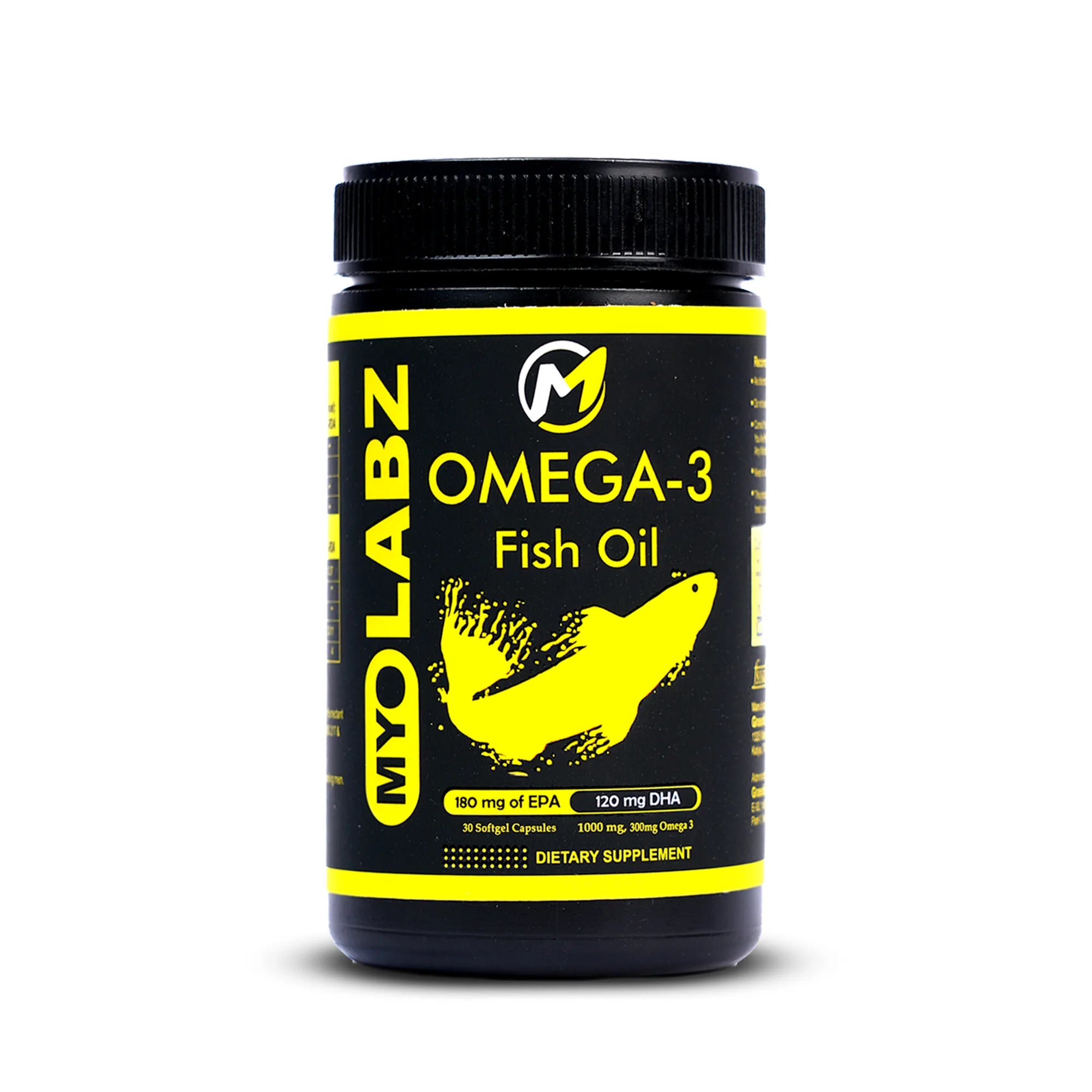 Myolabz Omega-3 Fish Oil Capsules | 1000 mg Fish Oil with EPA & DHA