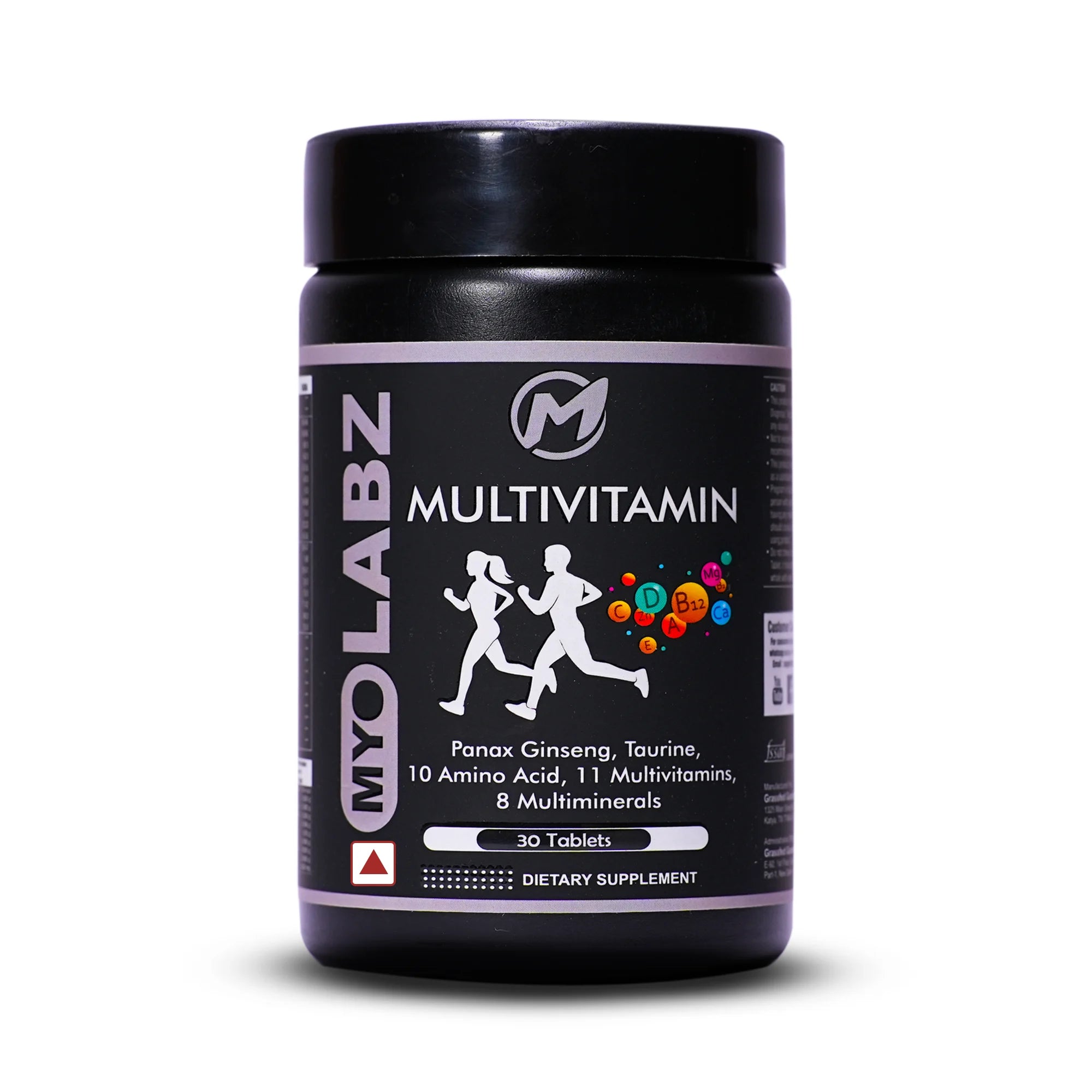 Myolabz Multivitamin Tablets (30 Tablets) | Vitamins, Minerals, Amino Acids with Ginseng