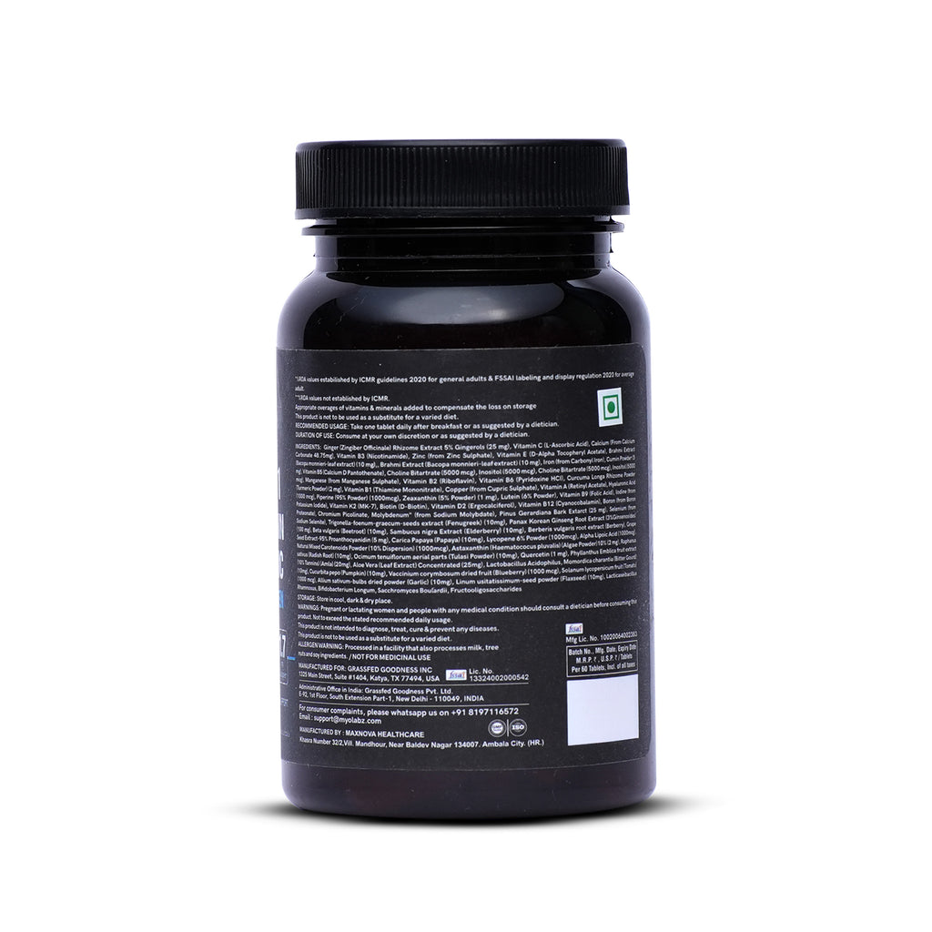 Myolabz 67-In-1 Multivitamin & Probiotic for Men | 60 Tablets
