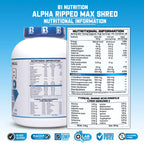 B1 Nutrition Alpha Ripped Max Shred Protein (2 kg, 48 Servings)