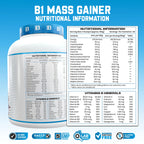B1 Nutrition Mass Gainer Powder (3 kg, 20 Servings) | Chocolate & Mango Flavours