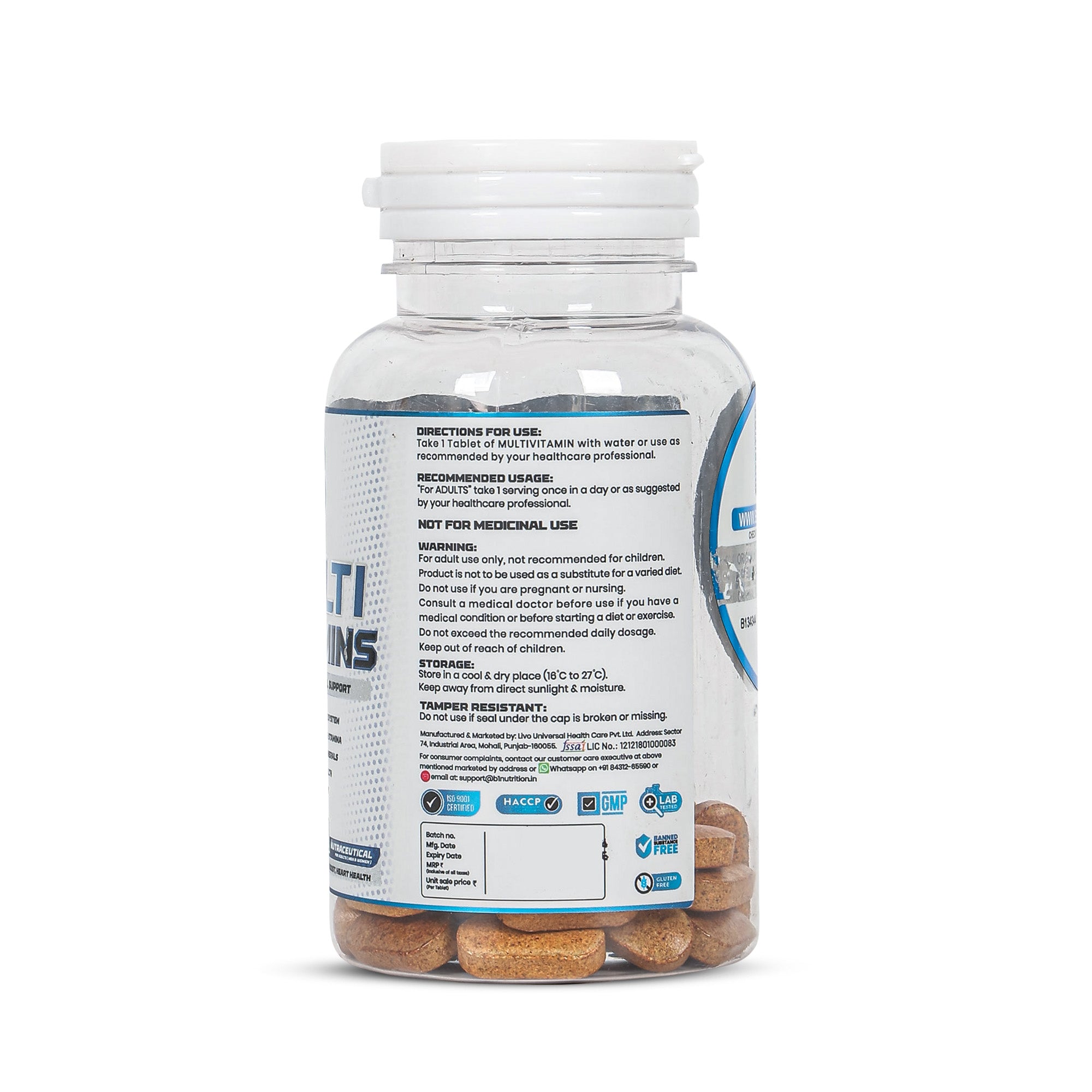 B1 Multivitamins Tablets | Daily Nutrition Support (30 / 60 Tablets)