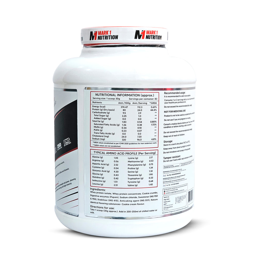 Mark1 Nutrition The Whey Protein 2.5kg | Chocolate & Cookie Cream Flavour
