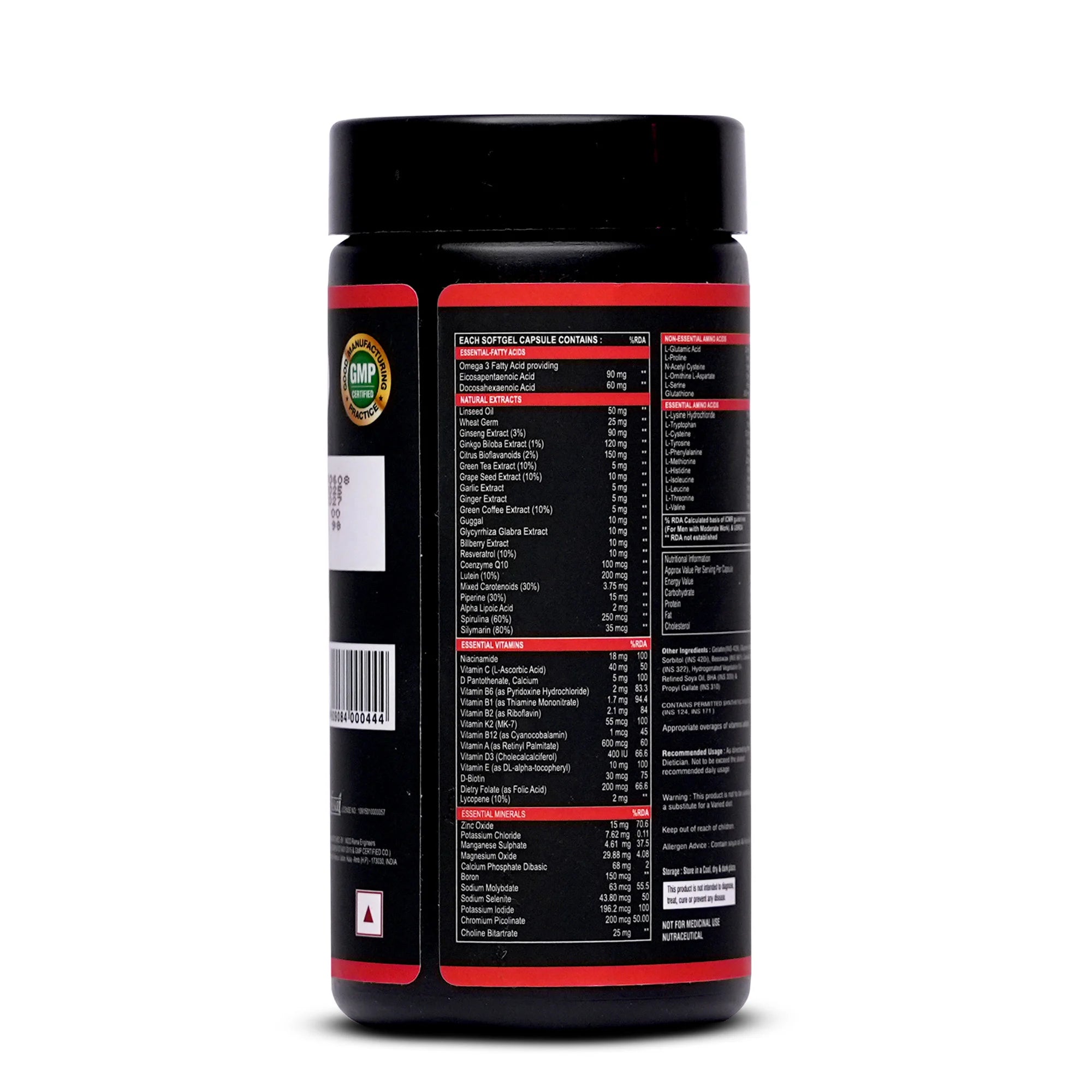 Myolabz Super Multivitamin Softgel Capsules (60 Capsules) | Daily Nutrition & Vitality Support