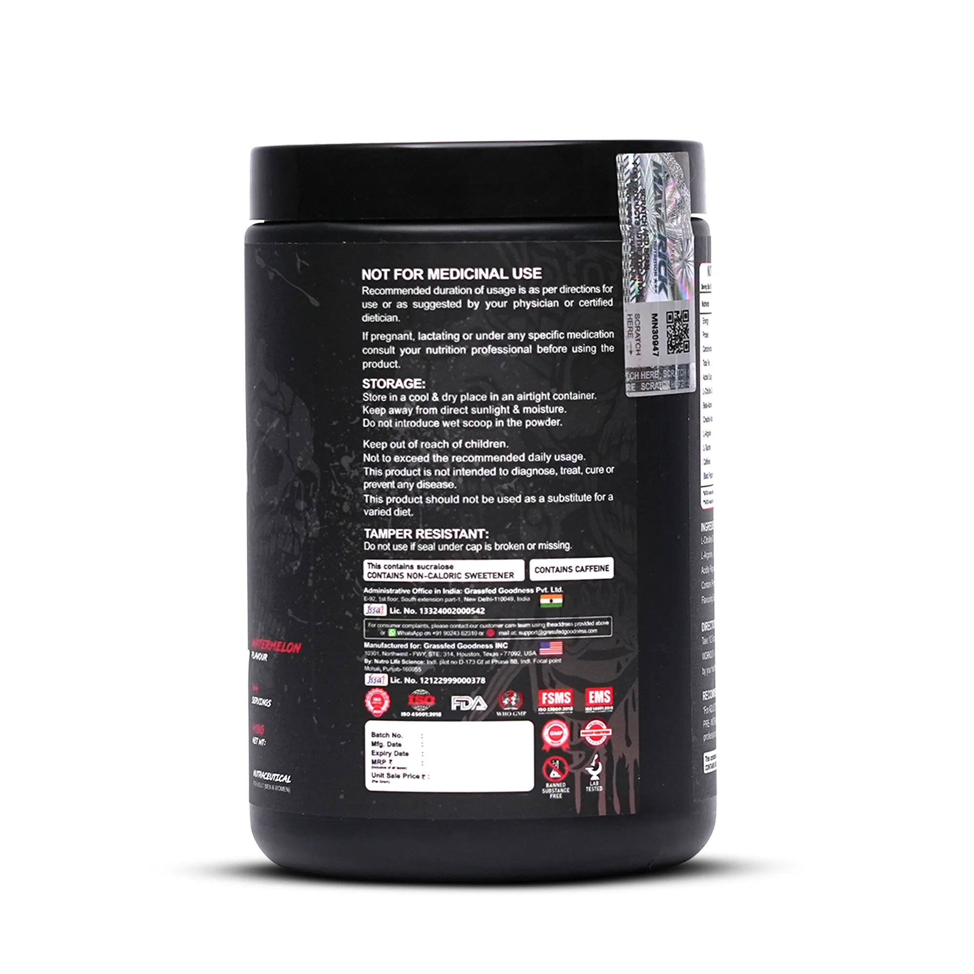 Maverick Bloody Aggression Pre-Workout (Watermelon, 44 Servings, 418g)