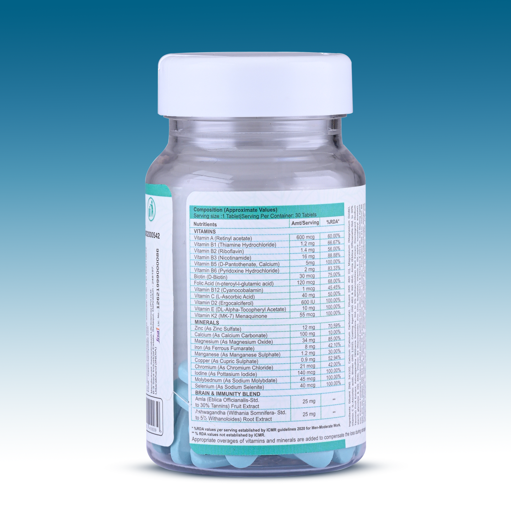 Myolabz Multivitamin Complete Daily Nutrition Blue 30 Tablets