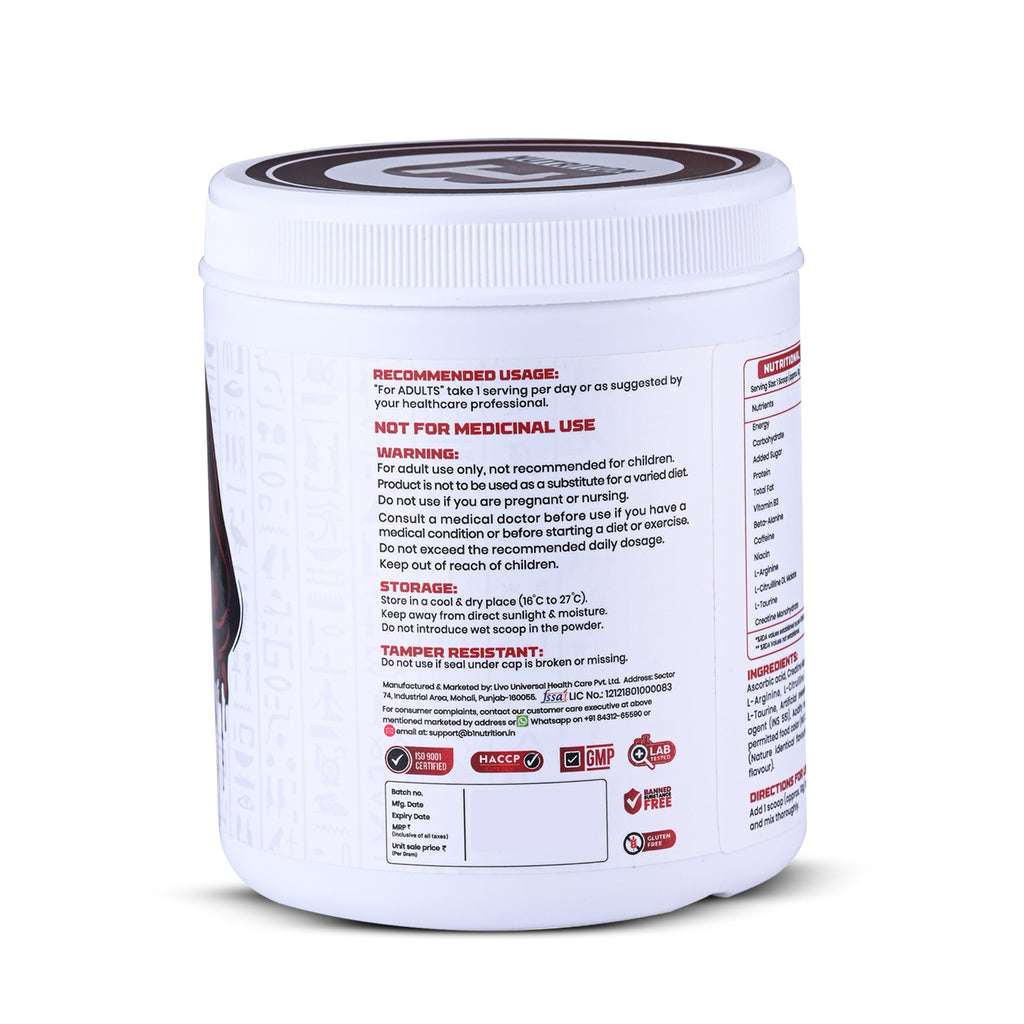 B1 Nutrition Cursed Sphinx Pre-Workout 300g | High Energy Formula