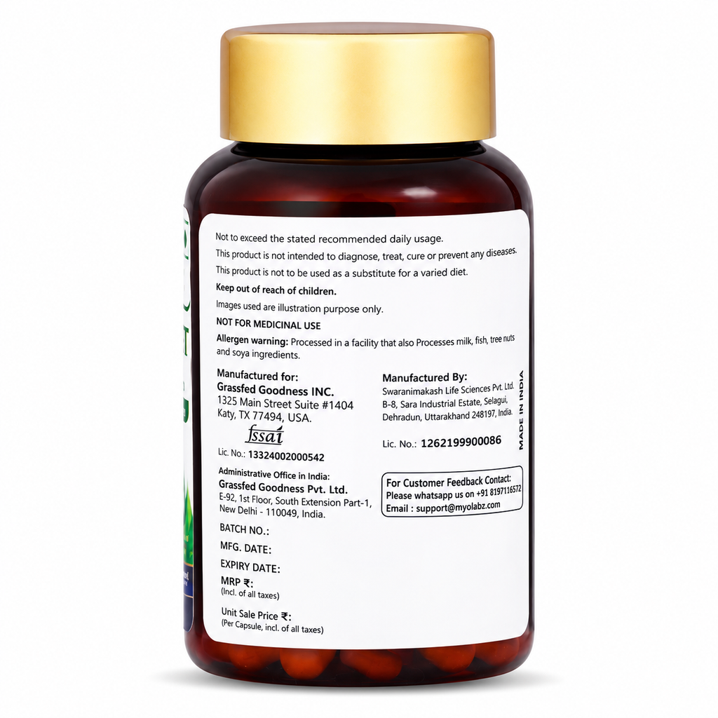 MyoLabz Gut Reset Probiotics Capsules | 11 Probiotic Strains (2 Billion CFU Each) + Isabgol & Peppermint | Digestion, Bloating & Gut Health | 60 Capsules