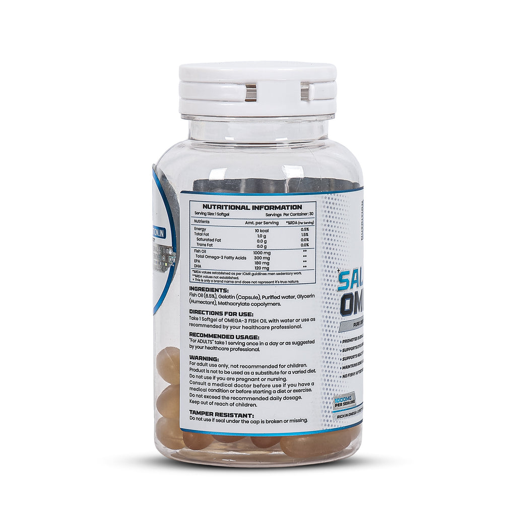 B1 Nutrition Salmon Omega Fish Oil | 30 / 60 Softgels EPA DHA