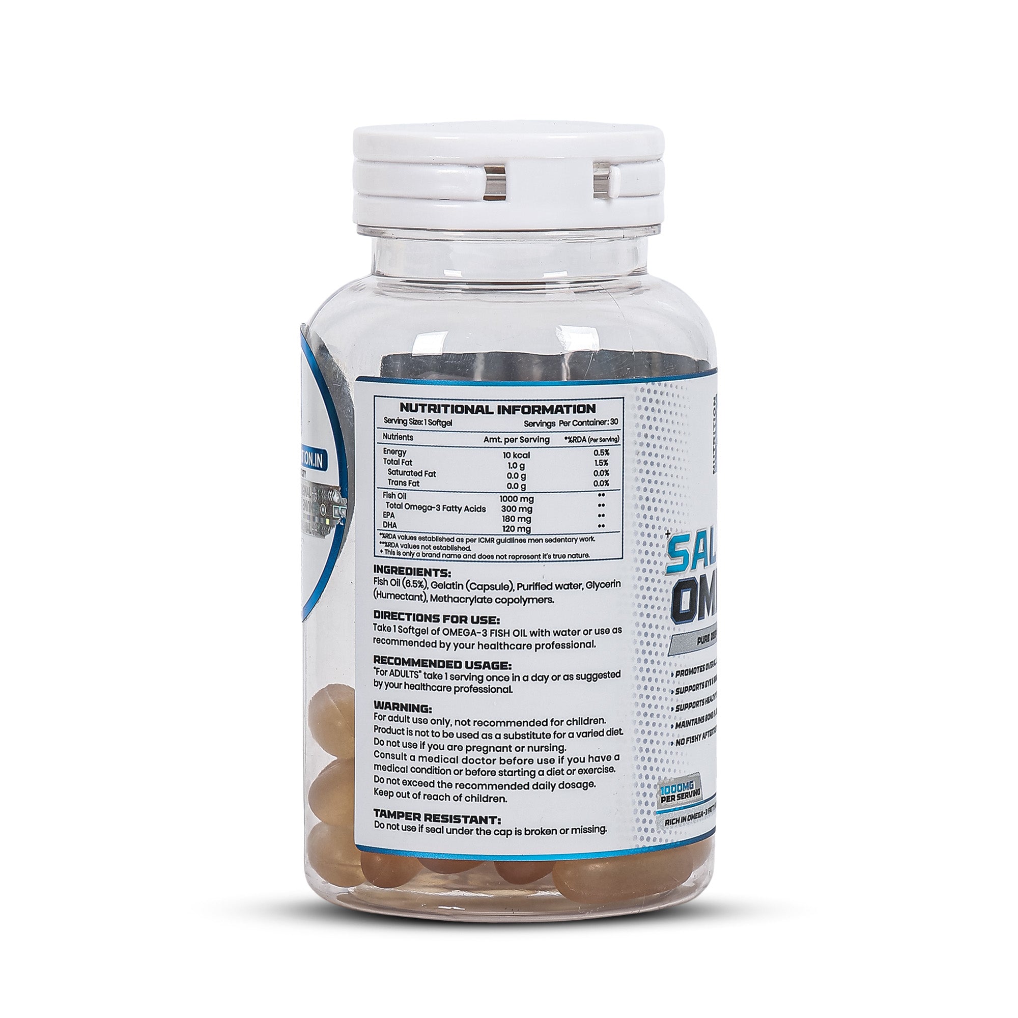 B1 Salmon Omega Fish Oil Capsules | Omega-3 (EPA & DHA) Supplement (30 / 60 Softgels)