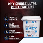 B1 Nutrition Ultra Whey Protein 4kg | 125 Servings Chocolate