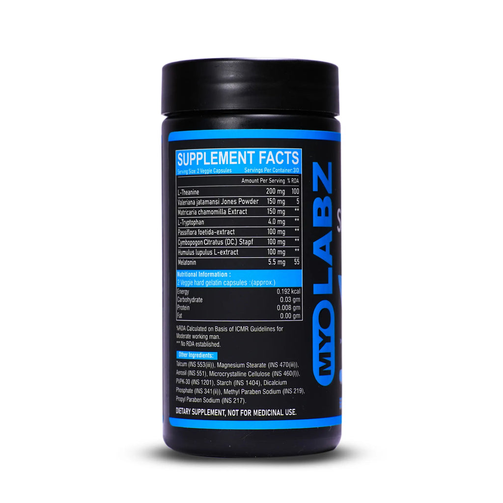 Myolabz Sleep Aid Capsules (60 Capsules) | Natural Sleep Support