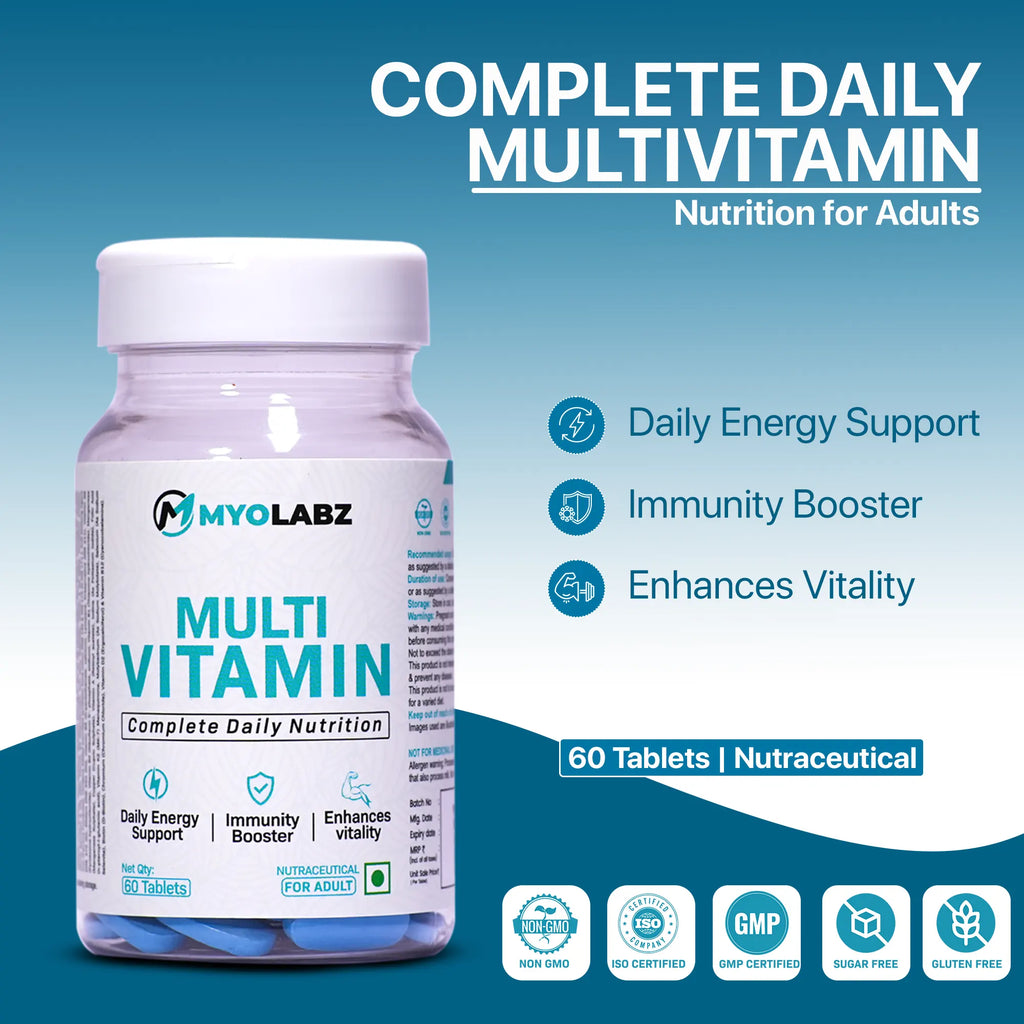Myolabz Multivitamin Tablets – Complete Daily Nutrition (60 Tablets)