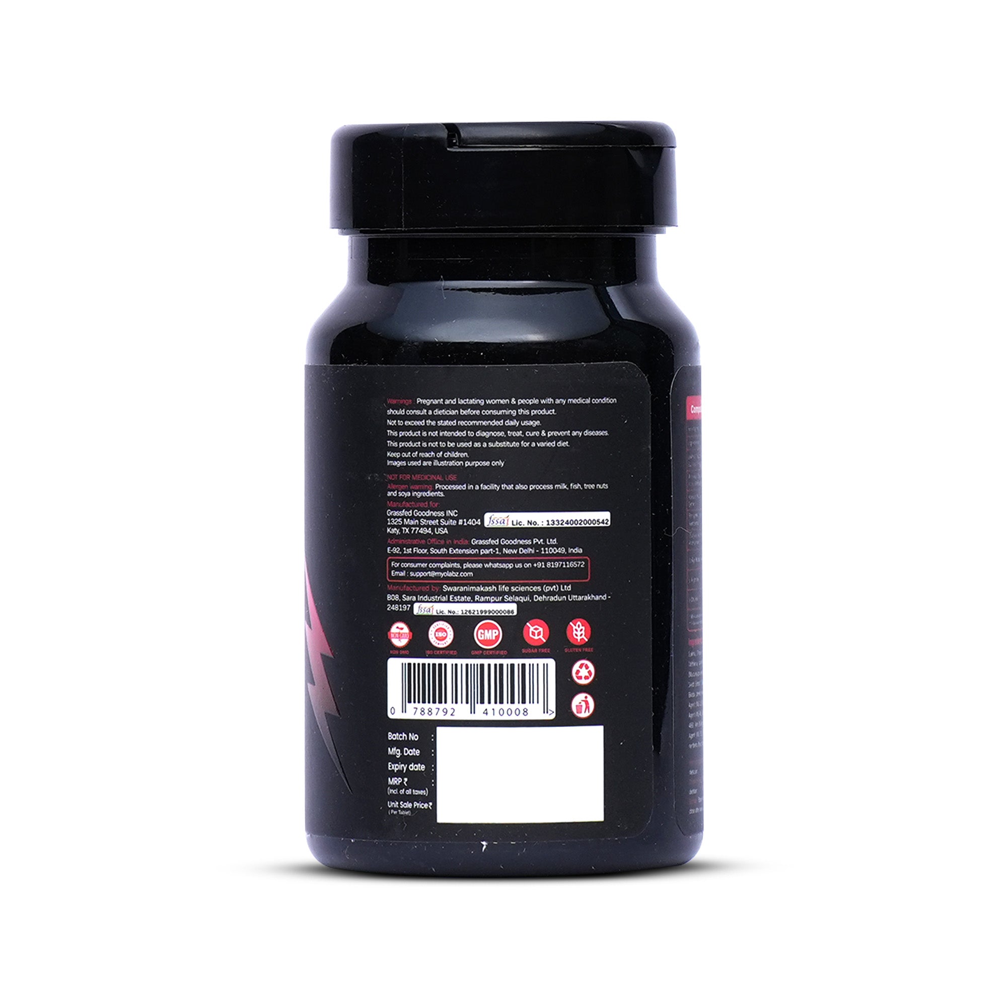 Myolabz Testosterone Booster 60 Tablets | Male Performance Formula