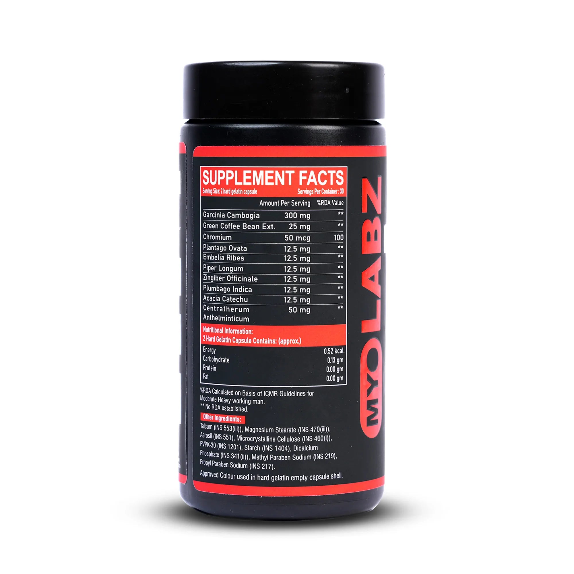 Myolabz Fat Burner Capsules | Dietary Supplement for Metabolic Support