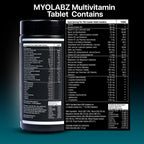 Myolabz Multivitamin Tablets (60 Tablets) | Vitamins, Minerals, Amino Acids with Ginseng