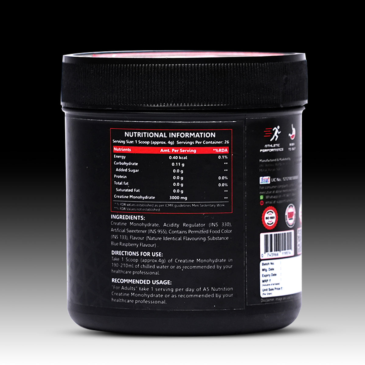 Beginner Weight Gain Stack Pack of 3 – A5 Lean Gainer Chocolate 1 kg, Creatine Blue Raspberry & Amla for Healthy Weight Gain
