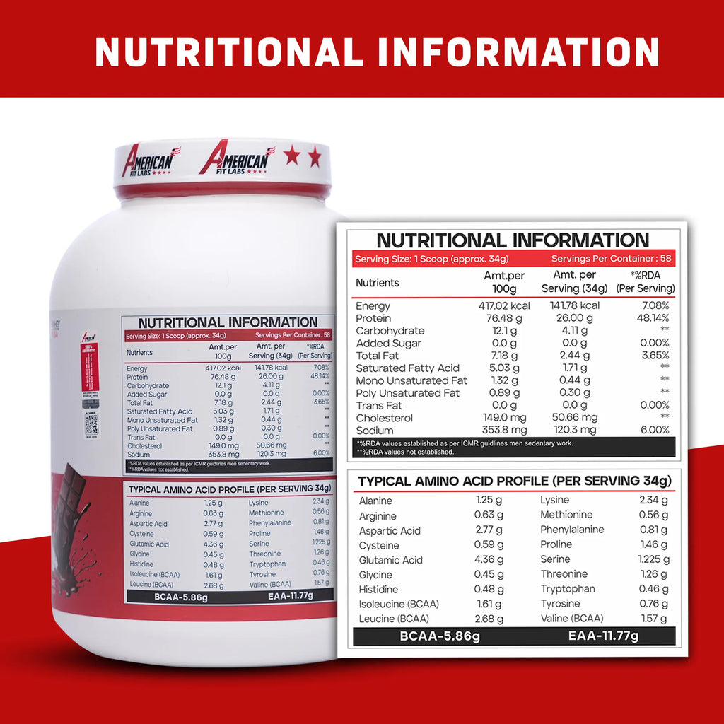 American Fit Labs Hydro ISO Whey (2kg) | 26g Protein | 58 Servings | Chocolate