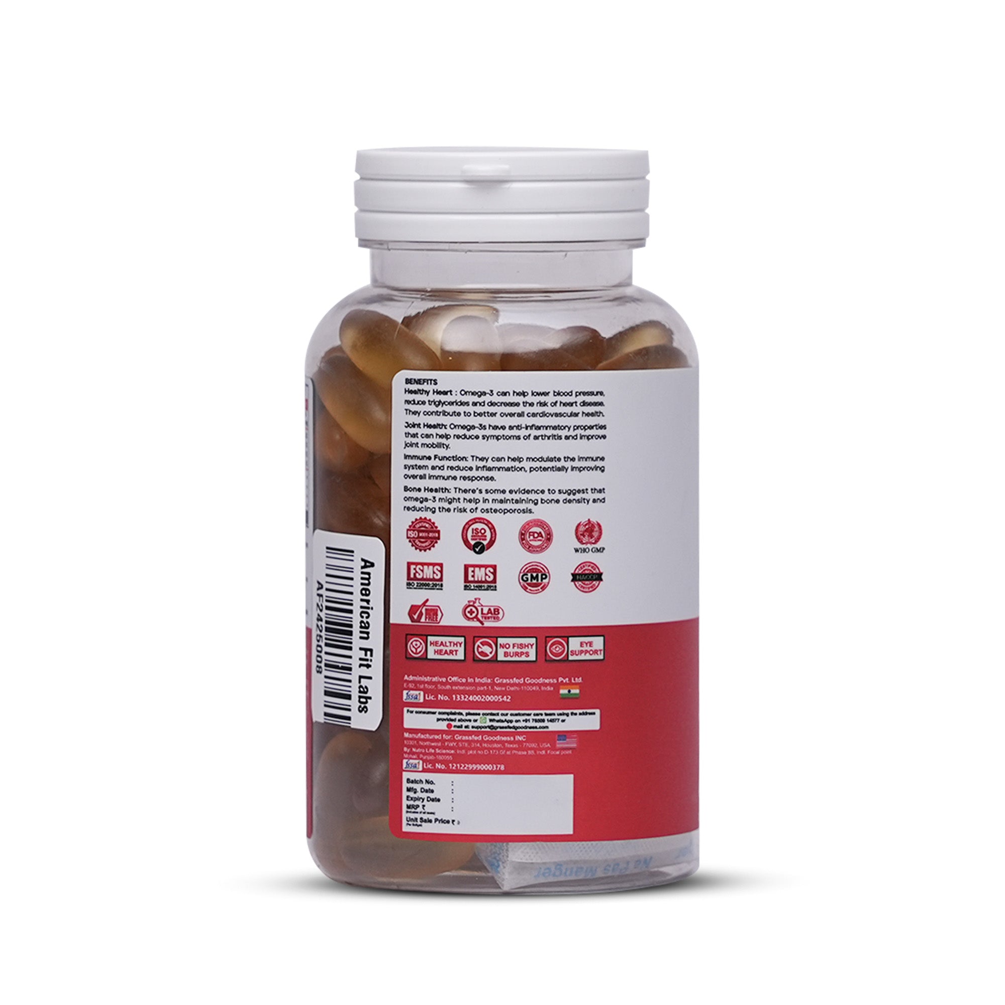 American Fit Labs Salmon Fish Oil 100 Softgels