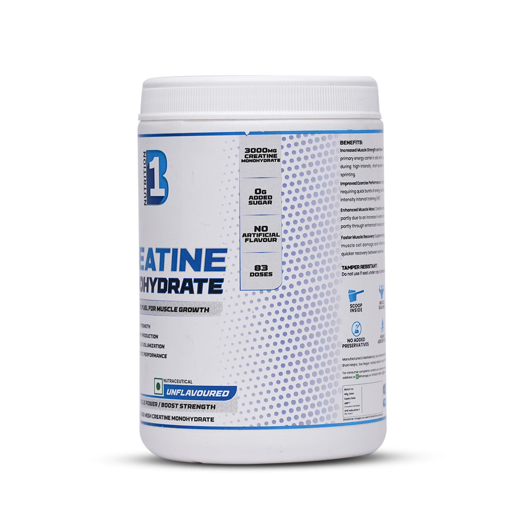 B1 Nutrition Creatine Monohydrate 250g | Unflavoured Strength