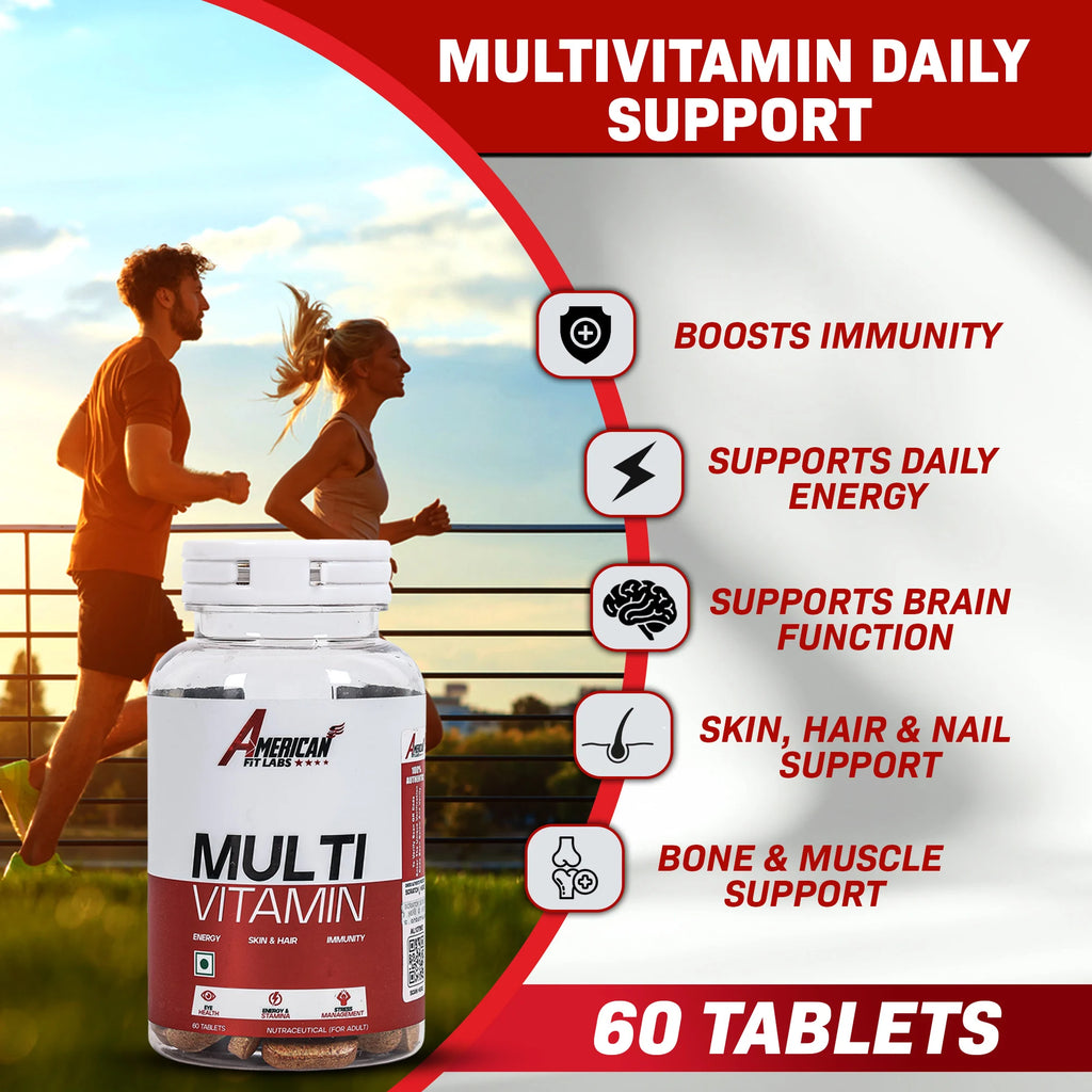American Fit Labs Multi Vitamin (60 Tablets) | Daily Energy, Immunity & Wellness Support