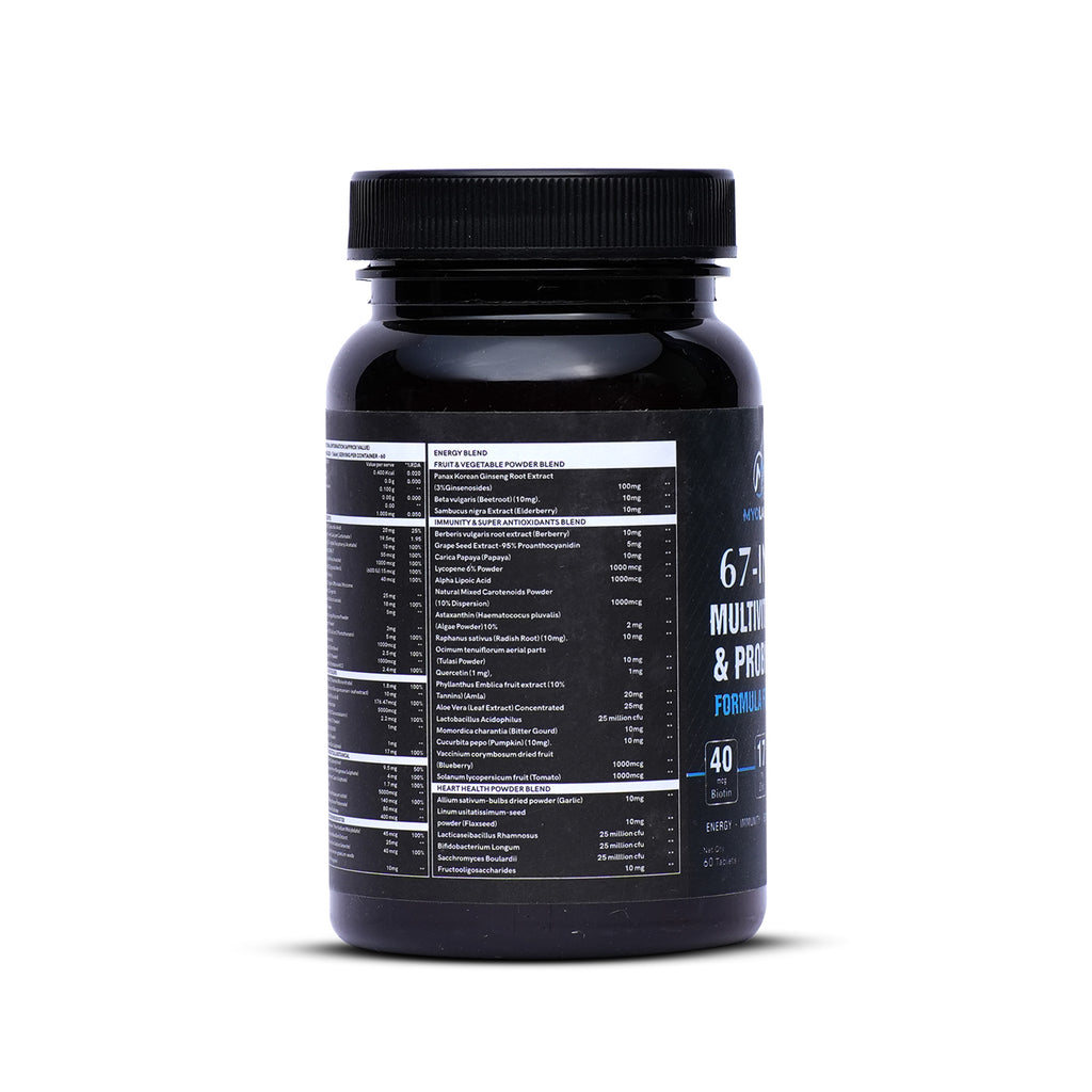 Myolabz 67-In-1 Multivitamin & Probiotic for Men | 60 Tablets