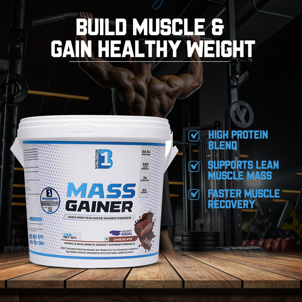 B1 Nutrition Mass Gainer 5kg | High Protein Weight Gainer