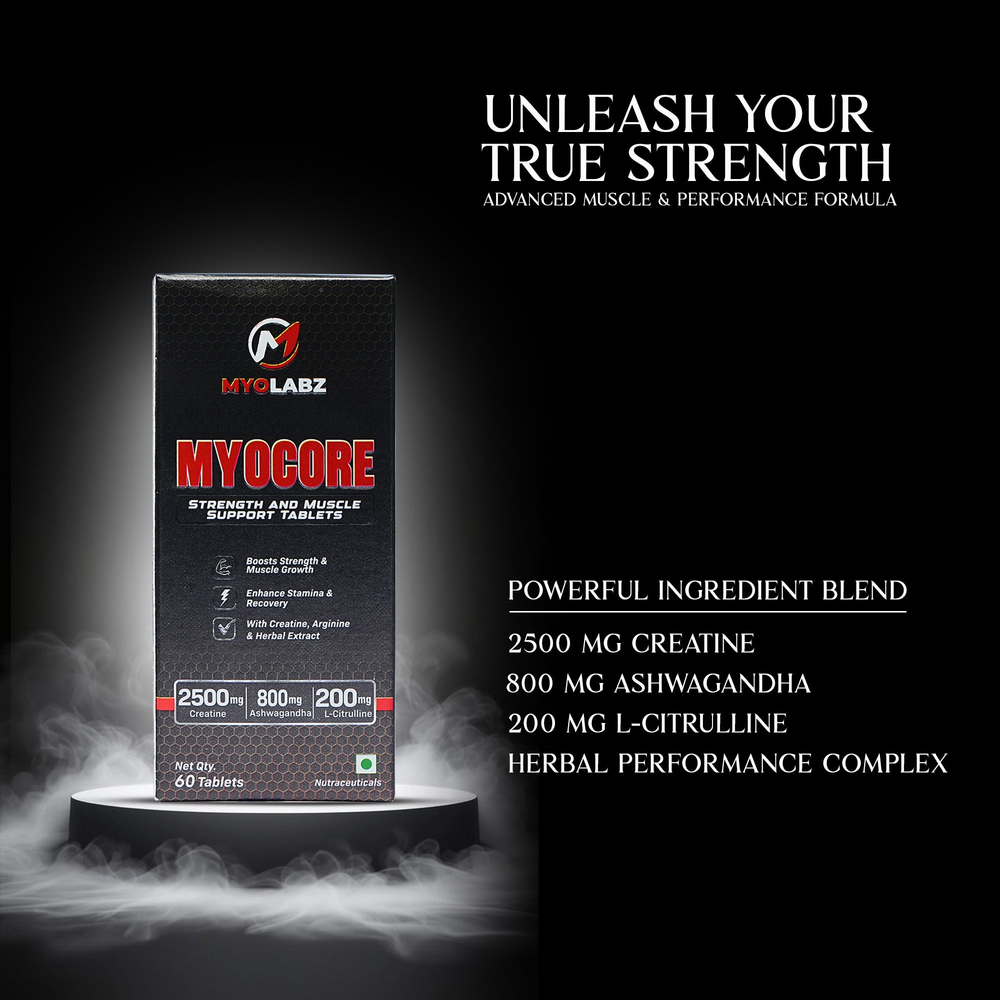 Myolabz Myocore Strength & Muscle Support | 60 Tablets