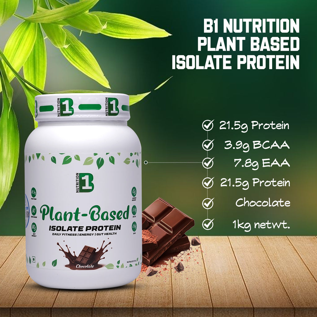 B1 Nutrition Plant-Based Isolate Protein 1kg | Vegan Protein