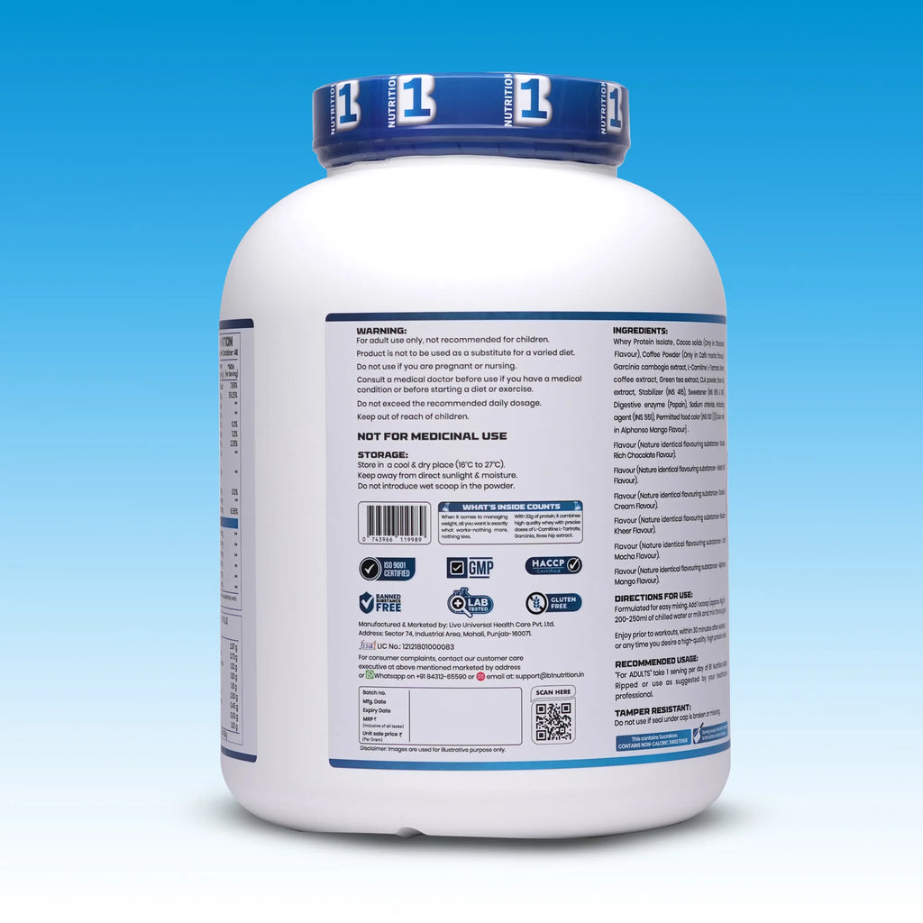 B1 Nutrition Alpha Ripped Max Shred Protein (2 kg, 48 Servings)