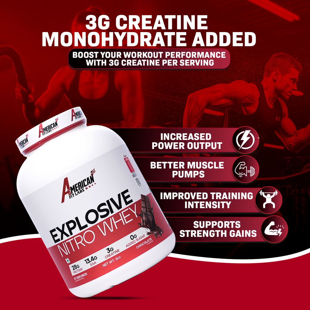 American Fit Labs Explosive Nitro Whey Protein (47 Servings, 2 kg) | Chocolate