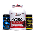 11-PRODUCT HYDRO ISO PREMIUM CLEARANCE STACK — American Fit Labs Hydro Iso Whey 2 KG × 3 • MyoLabz Triple Strength Fish Oil 60 × 4 • MyoLabz Sleep Aid 60 × 4