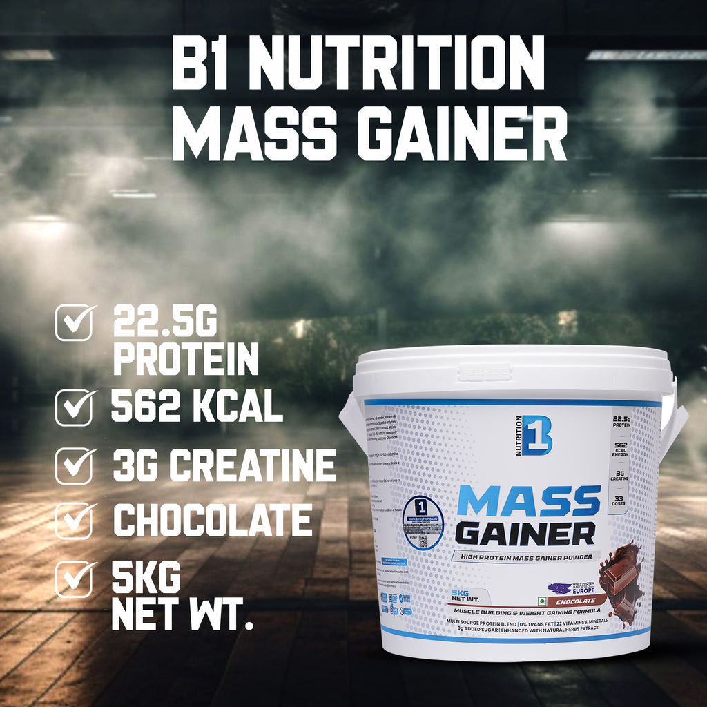 B1 Nutrition Mass Gainer 5kg | High Protein Weight Gainer