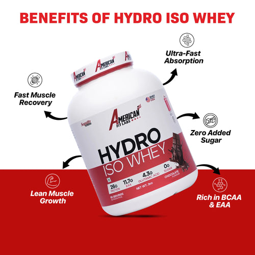 American Fit Labs Hydro ISO Whey (2kg) | 26g Protein | 58 Servings | Chocolate