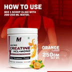 Mark1 Nutrition Micro Creatine HCL + Mono 250g Orange Flavour