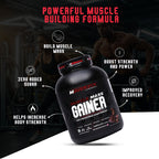 Maverick Nutrition Muscle Mass Gainer (15 Servings, 3kg) | Chocolate Flavour | High Protein Mass Gainer Powder