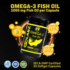 Myolabz Omega-3 Fish Oil Capsules | 1000 mg Fish Oil with EPA & DHA
